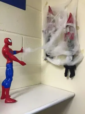 Elf on the Shelf meets Spiderman