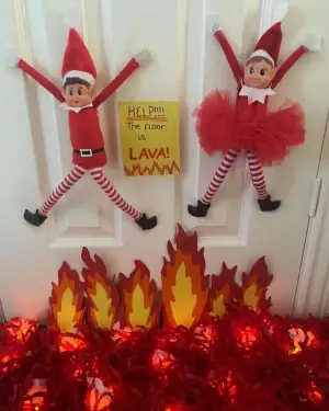 The floor is lava! Elves avoid getting burnt bottoms